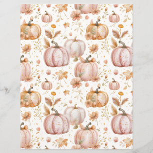 colorful pumpkin fall pattern scrapbook paper