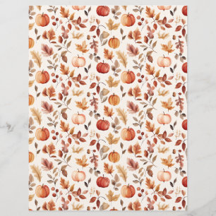 colorful pumpkin fall pattern scrapbook paper