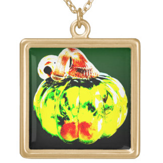 Colorful Pumpkin Gold Plated Necklace