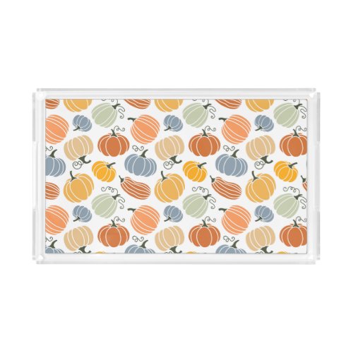 Colorful Pumpkin Gourd Pattern Acrylic Tray