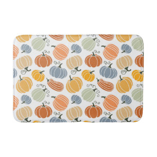 Colorful Pumpkin Gourd Pattern Bath Mat