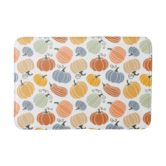 Colorful Pumpkin Gourd Pattern Bath Mat (Front)