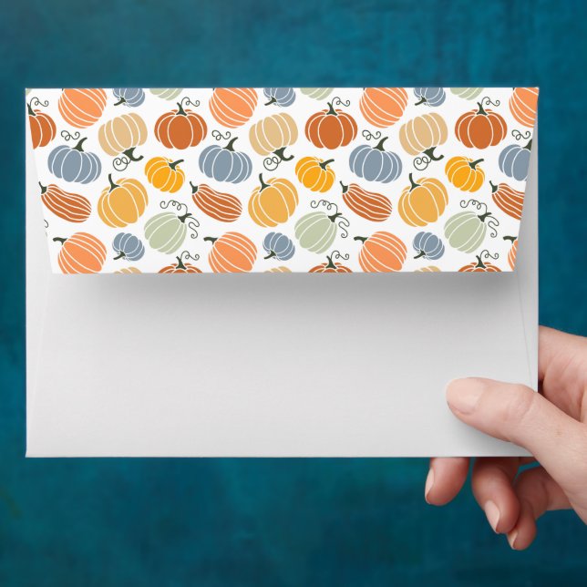 Colorful Pumpkin Gourd Pattern Envelope (Hand)