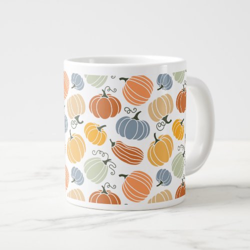 Colorful Pumpkin Gourd Pattern Giant Coffee Mug