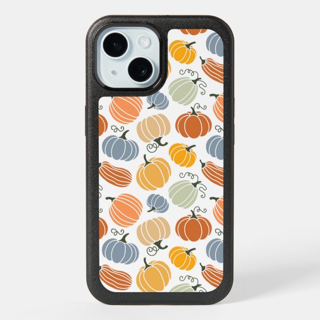 Colorful Pumpkin Gourd Pattern iPhone 15 Case (Back)