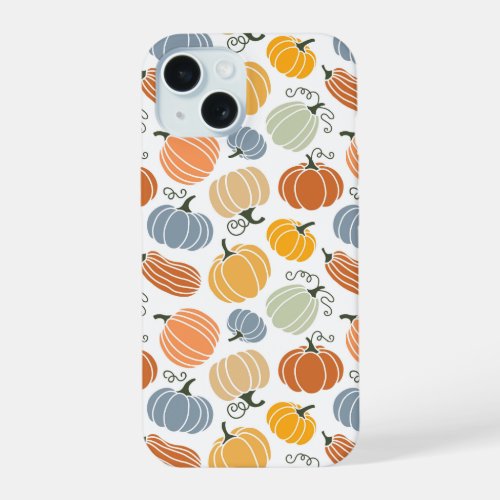 Colorful Pumpkin Gourd Pattern iPhone 15 Case