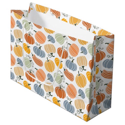 Colorful Pumpkin Gourd Pattern Large Gift Bag