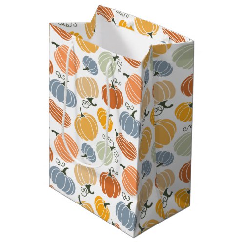 Colorful Pumpkin Gourd Pattern Medium Gift Bag