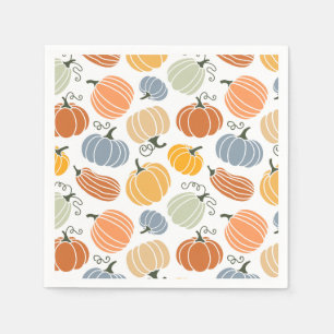 Colorful Pumpkin Gourd Pattern Napkins