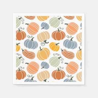 Colorful Pumpkin Gourd Pattern Napkins