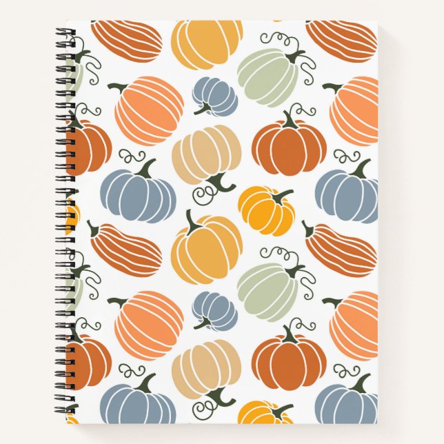 Colorful Pumpkin Gourd Pattern Notebook (Front)