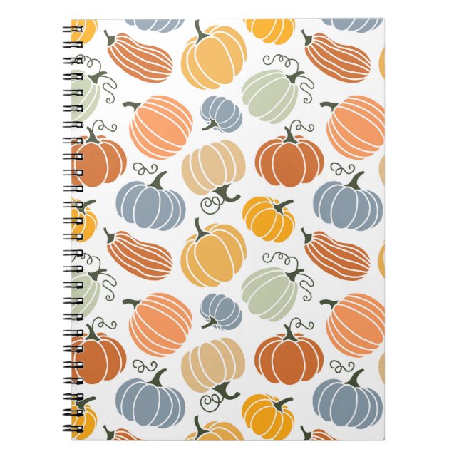 Colorful Pumpkin Gourd Pattern Notebook (Front)