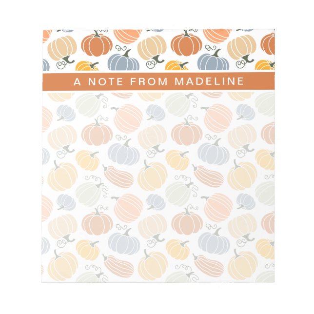 Colorful Pumpkin Gourd Pattern Notepad (Front)