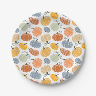 Colorful Pumpkin Gourd Pattern Paper Plates