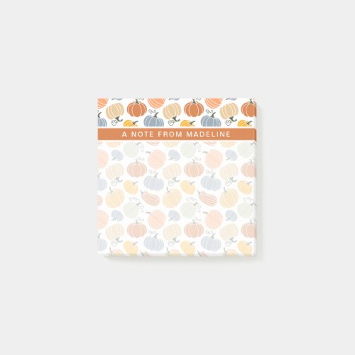 Colorful Pumpkin Gourd Pattern Post_it Notes