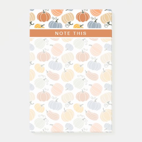 Colorful Pumpkin Gourd Pattern Post_it Notes