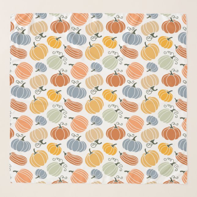 Colorful Pumpkin Gourd Pattern Scarf (Front)