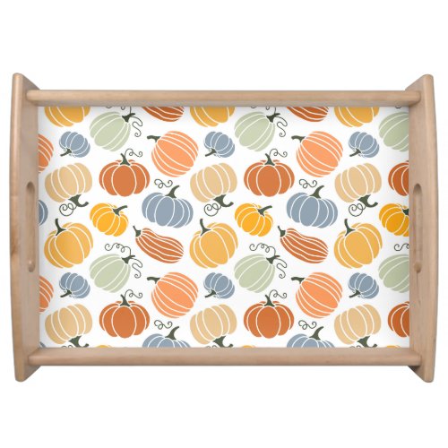 Colorful Pumpkin Gourd Pattern Serving Tray