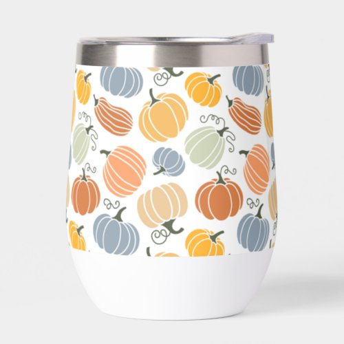 Colorful Pumpkin Gourd Pattern Thermal Wine Tumbler