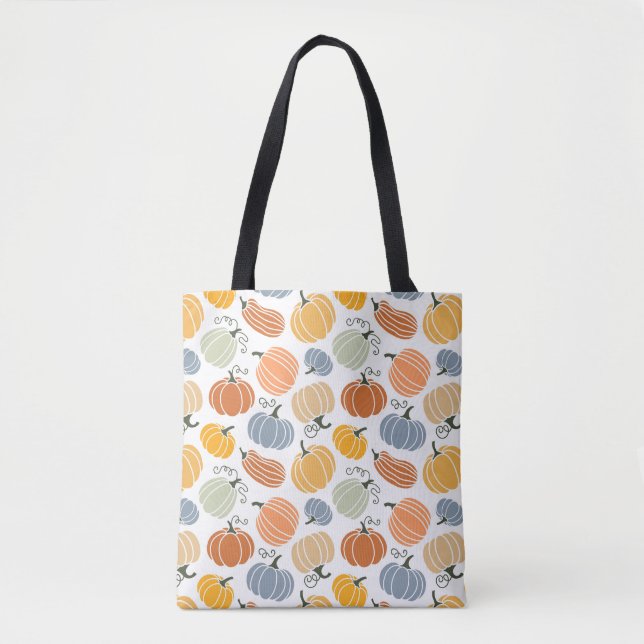 Colorful Pumpkin Gourd Pattern Tote Bag (Front)