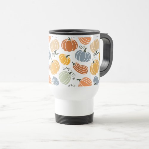 Colorful Pumpkin Gourd Pattern Travel Mug