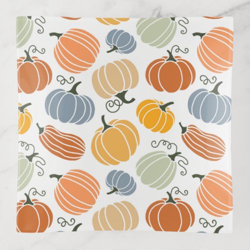 Colorful Pumpkin Gourd Pattern Trinket Tray