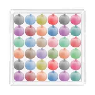 Colorful pumpkin pattern acrylic tray