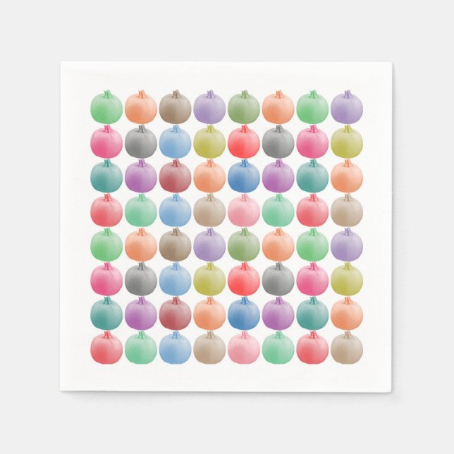 Colorful pumpkin pattern napkins (Front)