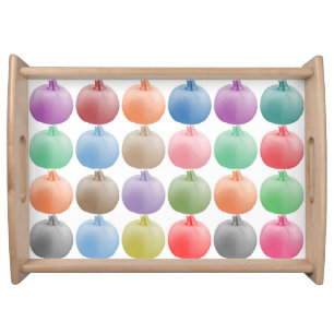 Colorful pumpkin pattern serving tray