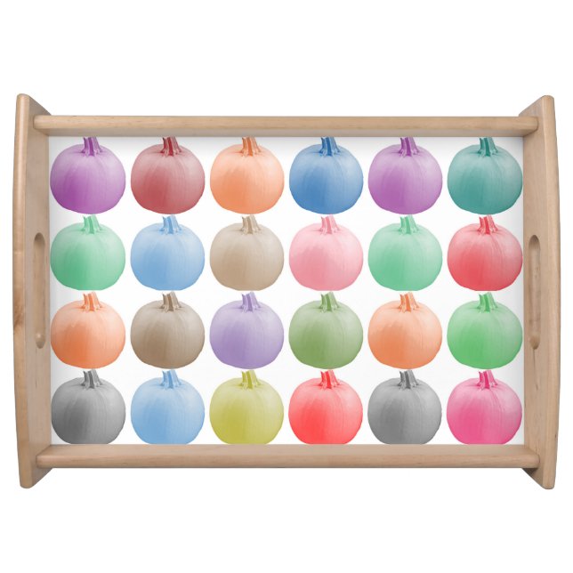 Colorful pumpkin pattern serving tray (Front)
