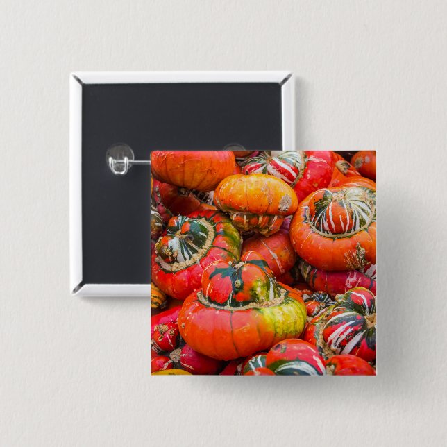Colorful pumpkins button (Front & Back)