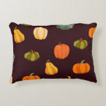 Colorful Pumpkins: Dark Autumn Elegance. Accent Pillow