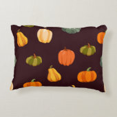 Colorful Pumpkins: Dark Autumn Elegance. Accent Pillow (Back)