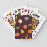 Colorful Pumpkins: Dark Autumn Elegance. Playing Cards