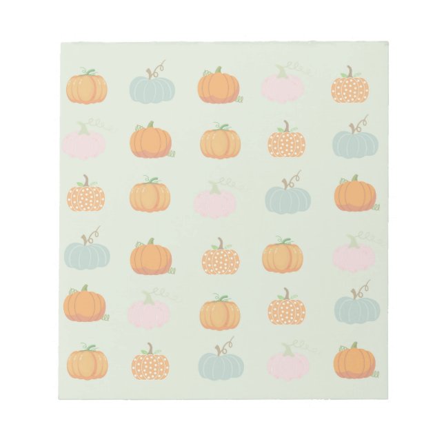 Colorful Pumpkins Notepad (Front)