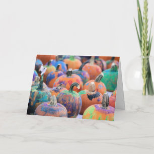 Colorful Pumpkins Photography Halloween Card