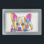 Colorful puppy belt buckle<br><div class="desc">Colorful Pembroke Welsh Corgi puppy. Designed by www.zazzle.com/CorgiGifts</div>