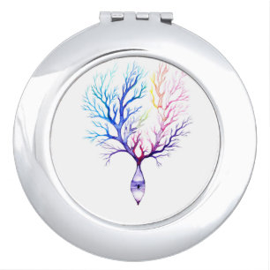 Colorful Purkinje neuron Compact Mirror