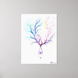 Colorful Purkinke neuron Canvas Print