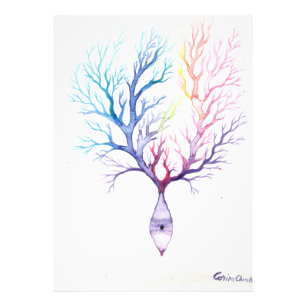 Colorful Purkinke neuron Photo Print