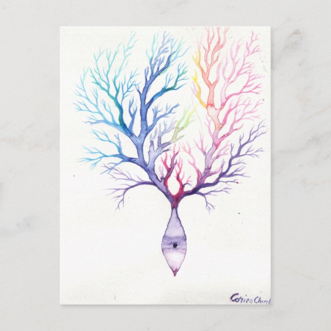 Colorful Purkinke neuron Postcard (Front)