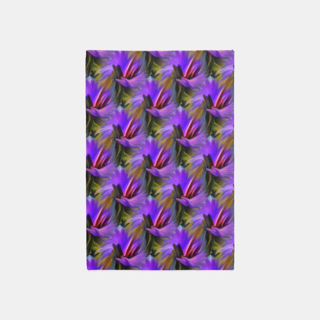 Colorful Purple And Green Abstract Art Pattern    Rug (Front (Vertical))