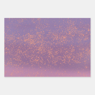 Colorful Purple and Peach Abstract Gift Wrap Paper