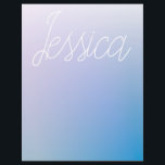 Colorful Purple Blue Ombre Gradients & Your Script Letterhead<br><div class="desc">Modern looking design,  with your name or text.</div>
