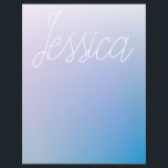Colorful Purple Blue Ombre Gradients & Your Script Letterhead<br><div class="desc">Modern looking design,  with your name or text.</div>