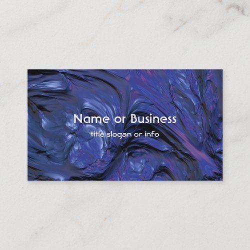 Colorful Purple Blue Paint with Heavy Texture Business Card