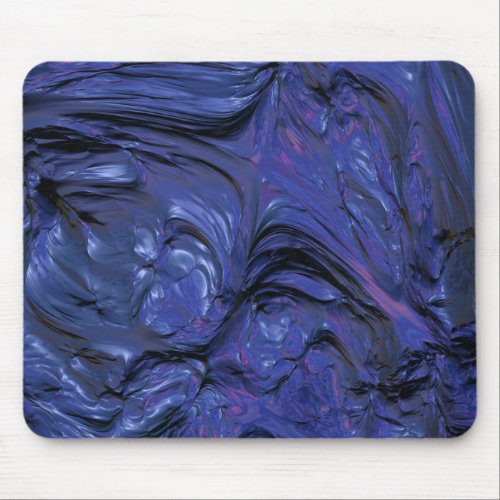Colorful Purple Blue Paint with Heavy Texture Mouse Pad