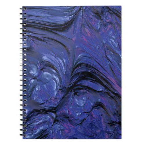 Colorful Purple Blue Paint with Heavy Texture Notebook