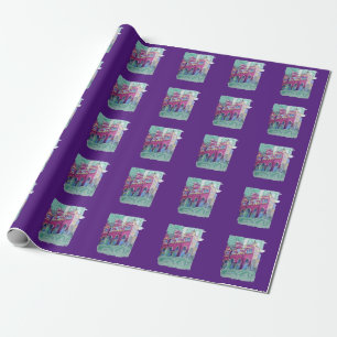 Colorful Purple Castle in Budapest Wrapping Paper