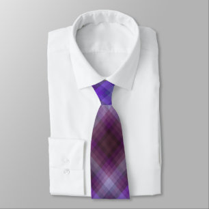 Colorful Purple Colors Of The Year Checkered Neck Tie